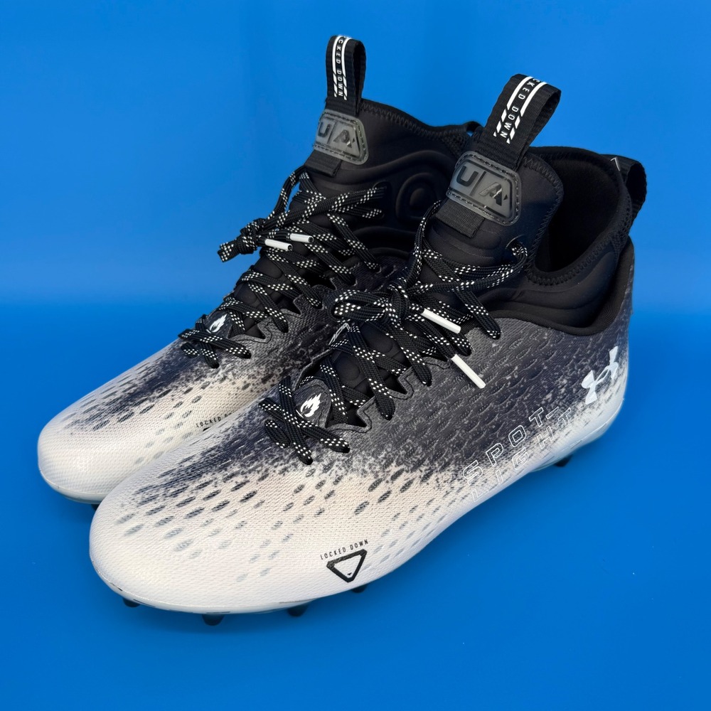 Under Armour Spotlight Lux MC 2.0 Mens Football Cleat Black 3025082-001 10.5